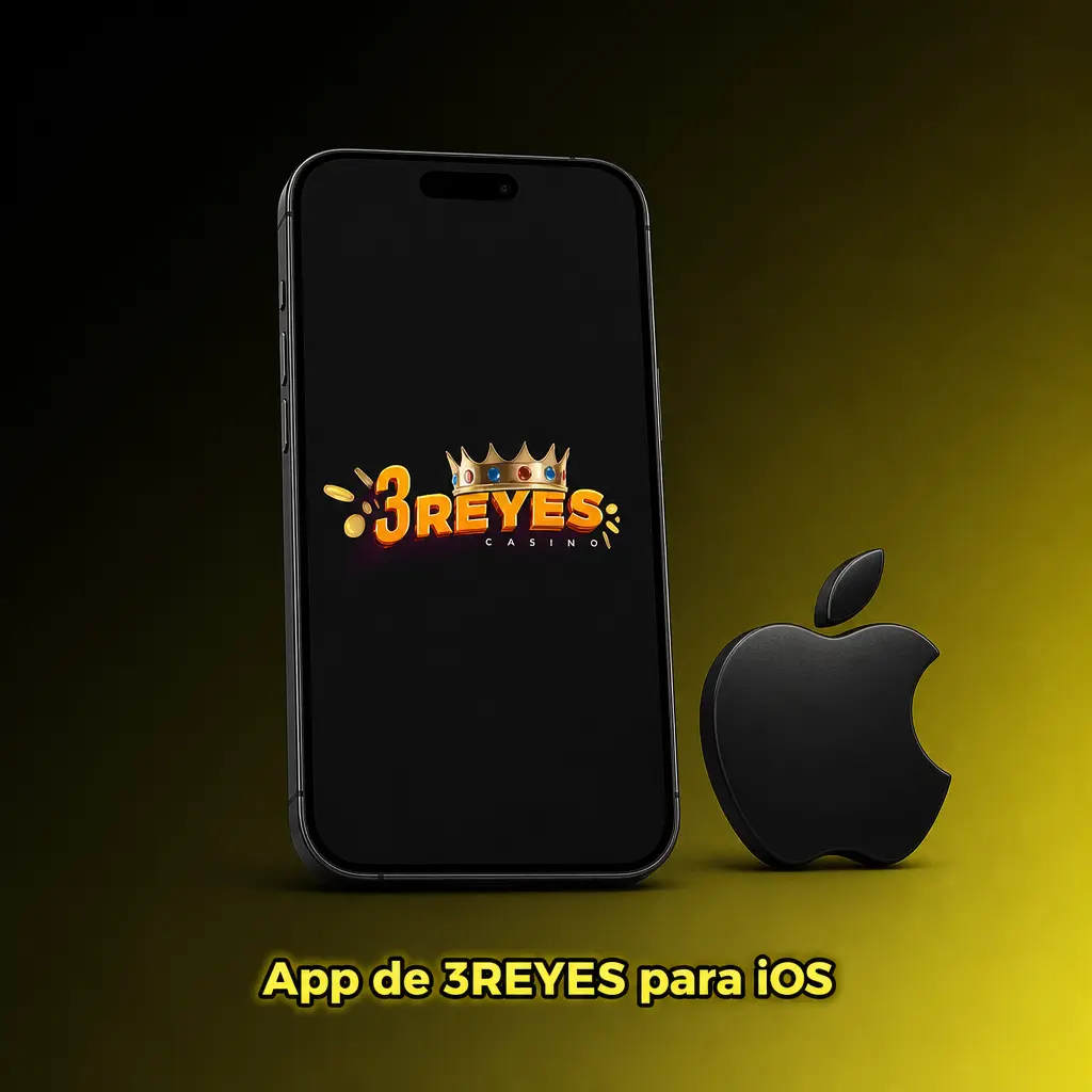 App de 3REYES para iOS en un iPhone