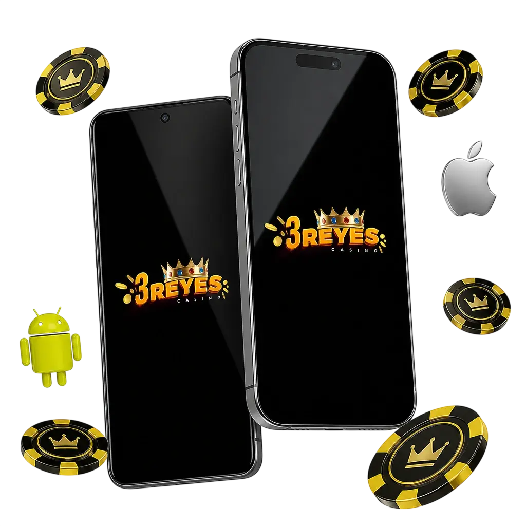 Captura de pantalla de la app de 3REYES en Android e iOS