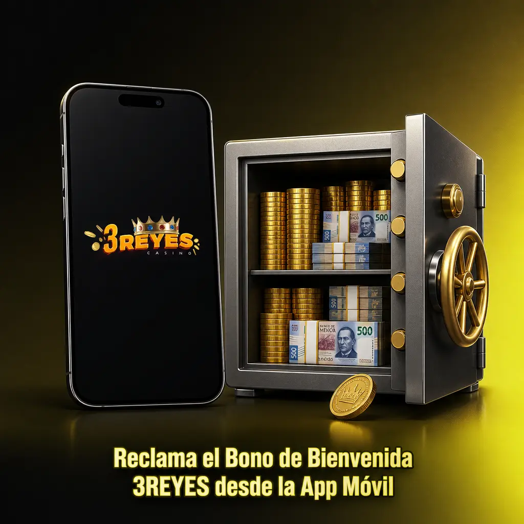 App móvil de 3REYES para reclamar el bono de bienvenida